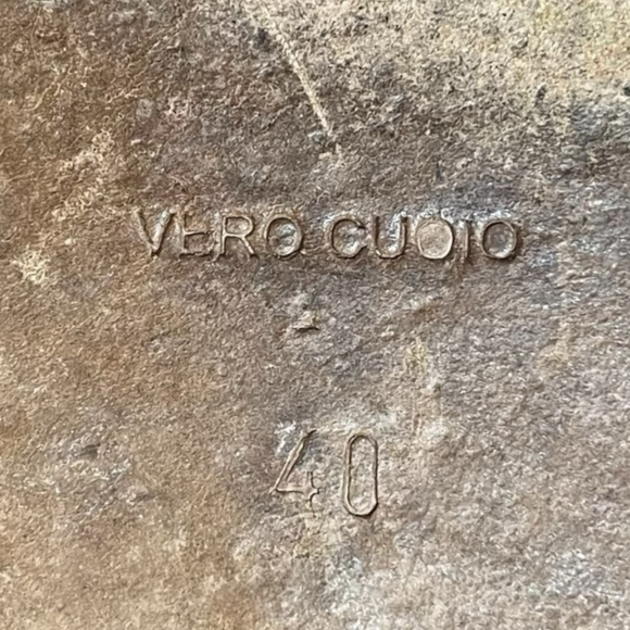 Vintage Italian Red Suede Knee-High Boots, 40 (9-10), Bench-Made - Picture 15 of 15